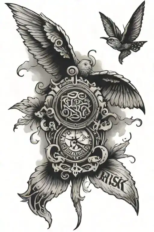take risk, money, discipline tattoo design idea