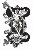 legend, money, winning, discipline tattoo design idea