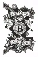 legend, money, winning, discipline tattoo design idea