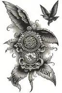 take risk, money, discipline tattoo design idea