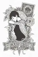 take risk, money, human tattoo design idea