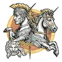 Alexander the Great and Julius Caesar tattoo design idea