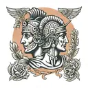 Alexander the Great and Julius Caesar tattoo design idea