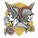 Alexander the Great and Julius Caesar tattoo design idea