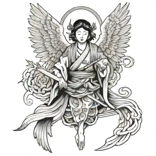 Biblically Accurate Angel  tattoo design idea