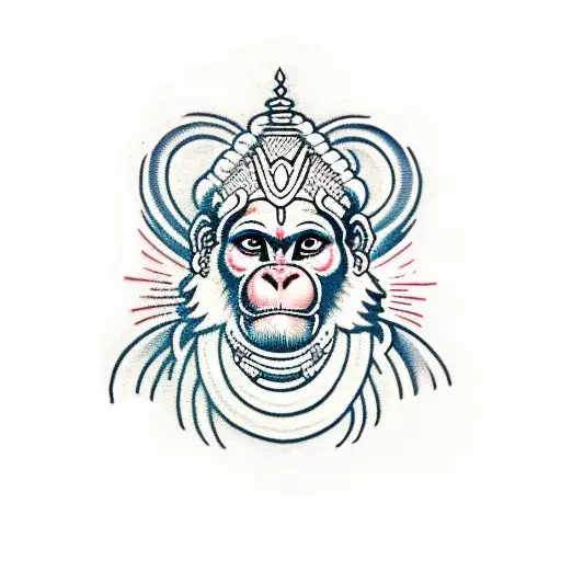 hanuman tattoo design idea