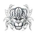hanuman tattoo design idea