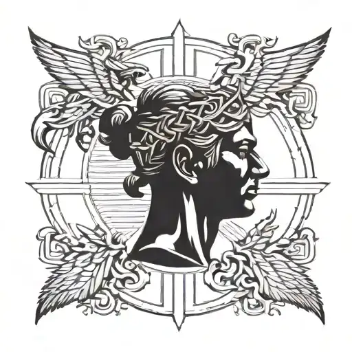 stoic 4 virtues discipline Justice wisdom courage tattoo design idea