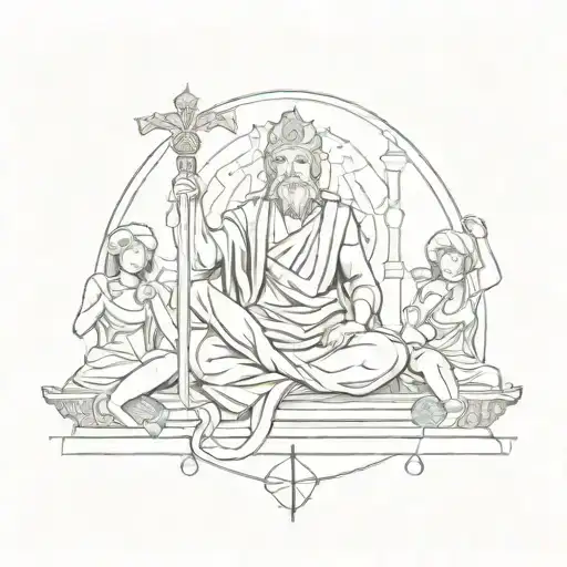 stoic 4 virtues discipline Justice wisdom courage tattoo design idea