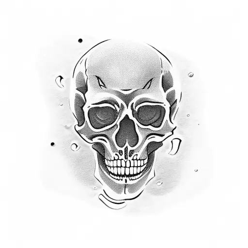 full body skeleton tattoo design idea