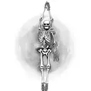 small full body skeleton dancing  tattoo design idea