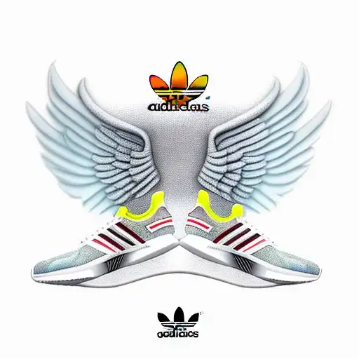 Adidas racing shoe with Pegasus wings tattoo design idea