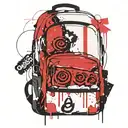 Backpack with Bajoran symbol incorporated tattoo design idea