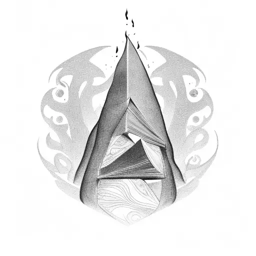 stack of fantasy books tattoo design idea