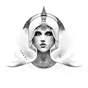 nike goddess tattoo design idea