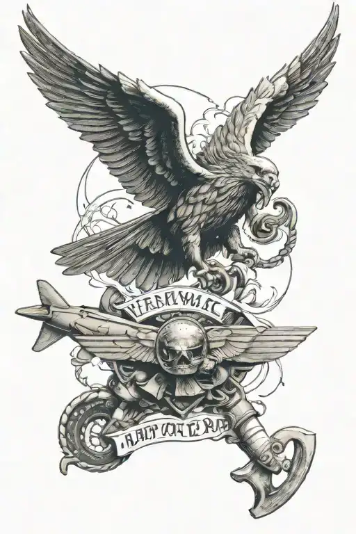 recon marine raiders usmc aviation themed tattoo tattoo design idea