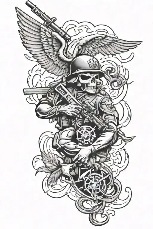 recon marine raiders usmc aviation themed tattoo tattoo design idea