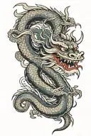 traditional Japanese dragon tattoo design idea