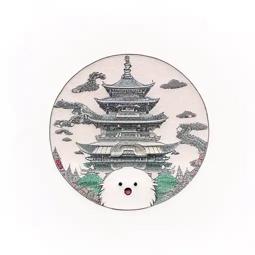 ghibli kodama tattoo design idea