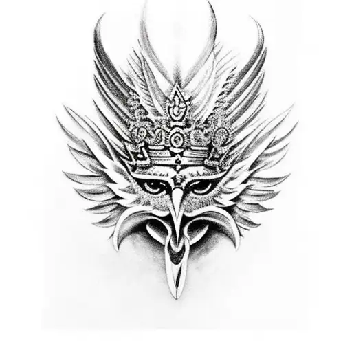 king garuda tattoo design idea