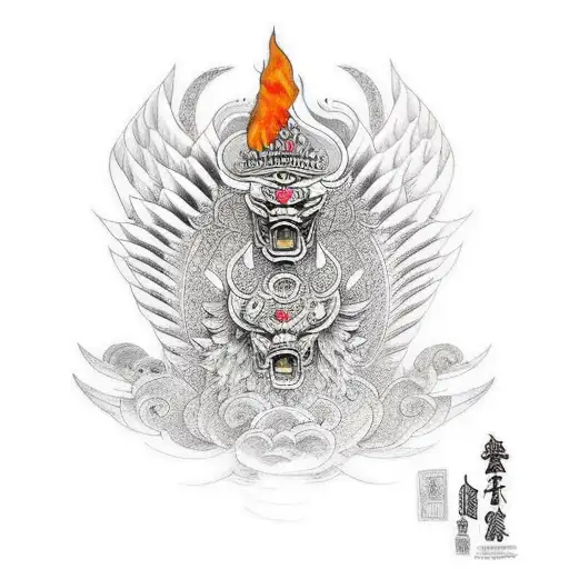king garuda tattoo design idea