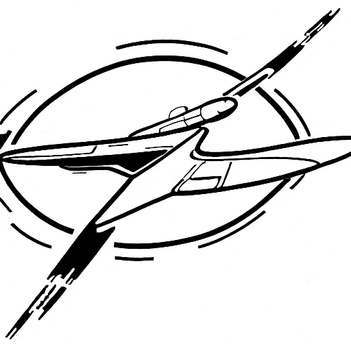 star trek enterprise ship with warp trails tattoo design idea