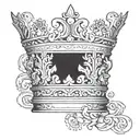 capital B and W stacked together with the W making a crown  tattoo design idea