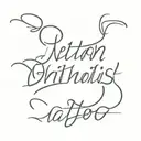 Text tattoo design idea