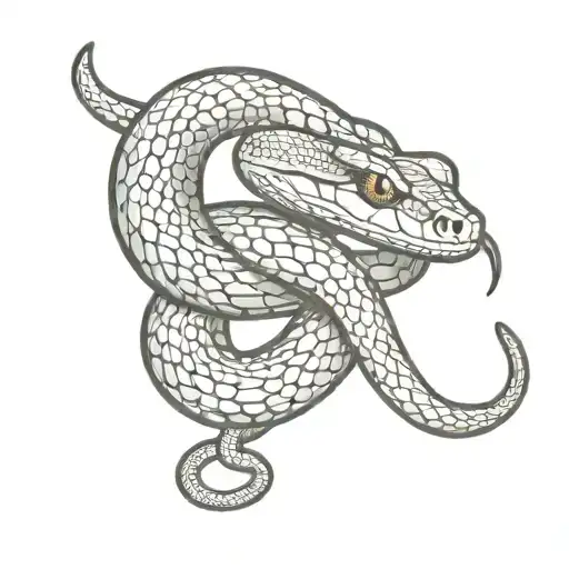 no trust no one snake sholder tattoo design idea