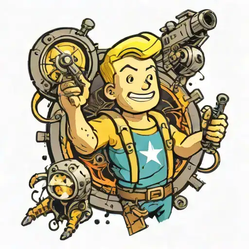 Vault Boy tattoo design idea