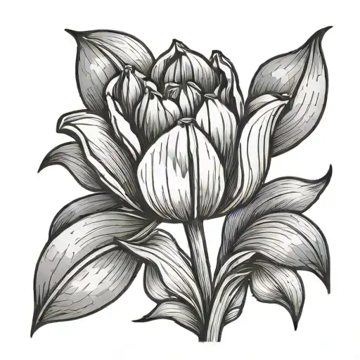 minecraft tulip flower tattoo design idea