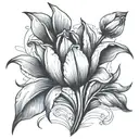 minecraft tulip flower tattoo design idea