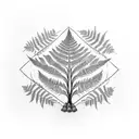 Fern Tree tattoo design idea