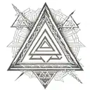 valknut pendant 3 triangles conected tattoo design idea