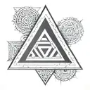 valknut pendant 3 triangles conected tattoo design idea