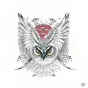 Owl tattoo design idea
