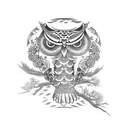 Owl tattoo design idea