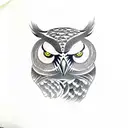 Owl tattoo design idea
