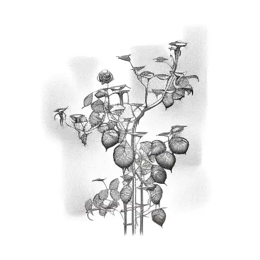 144st and lenox street sign with vines and roses tattoo design idea