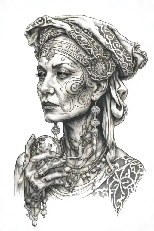 fortune-teller tattoo design idea