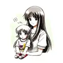 dad and daughter  tattoo design idea
