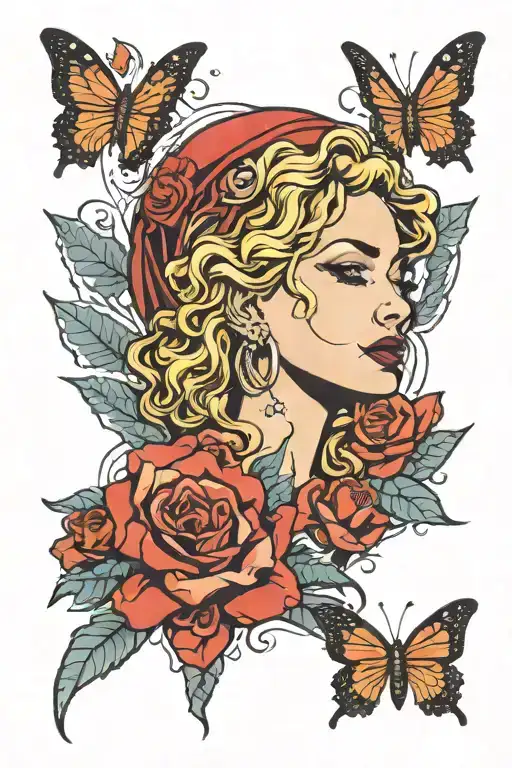 the power of goodbye madonna  tattoo design idea