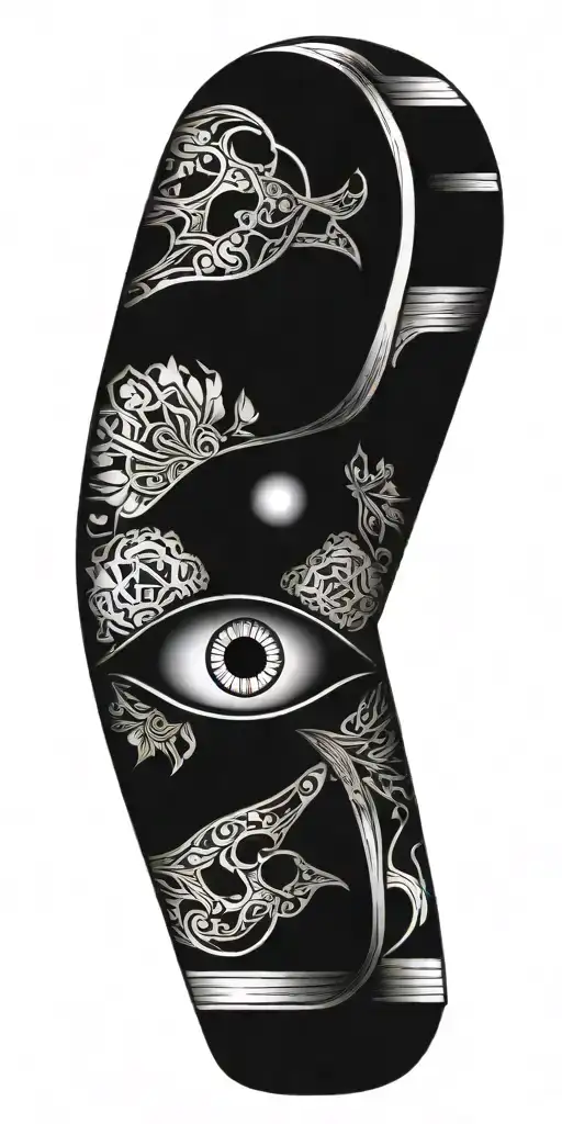A lamp with an eye inside representing perception tattoo design idea