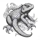 Australia  reptile tattoo design idea