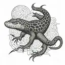 Australia  reptile tattoo design idea