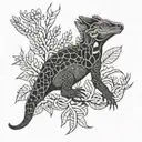 Australia  reptile tattoo design idea
