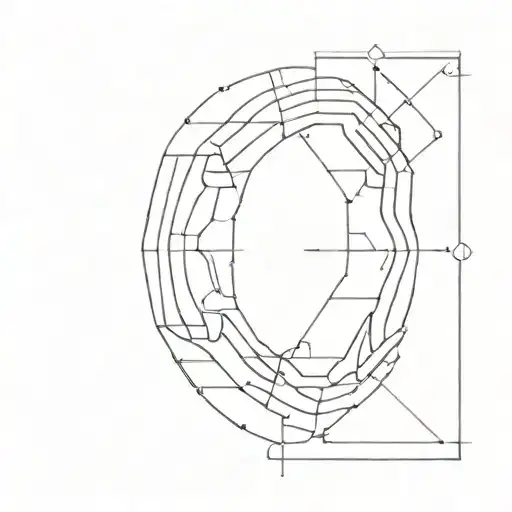 symmetric circuit terminators with stipling and crosshatching forming a band tattoo design idea