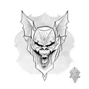 gothic gargoyle  tattoo design idea