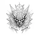 gothic gargoyle  tattoo design idea