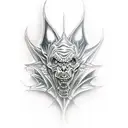 gothic gargoyle  tattoo design idea